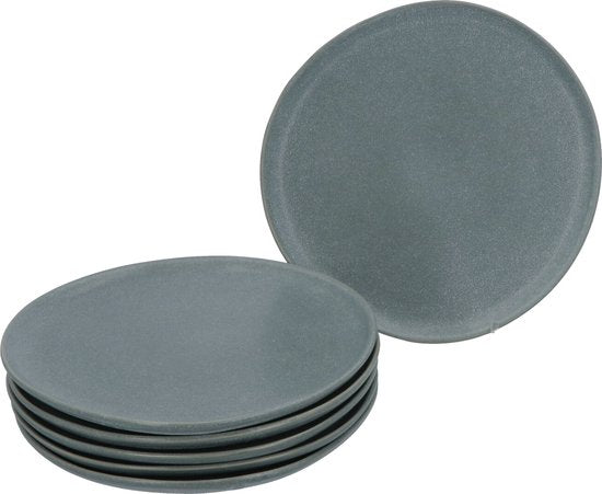 Aardewerk Servies Spring Grey 6 persoons 18-delig