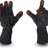 FireTech - Premium BBQ Hanschoenen - Hittebestendig tot 800 °C - Oven handschoenen - Extra lange mouw - BBQ Accessoires