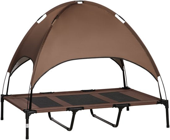 Hondenligbed met luifel - ademend - Large