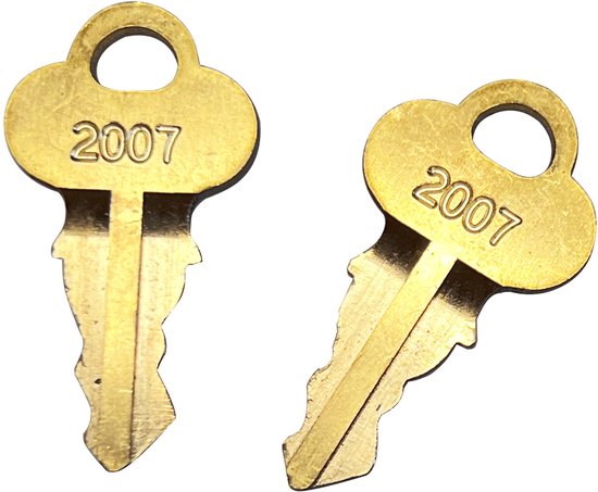 Messing Sleutel 2007 – Universele Reservesleutel voor Brievenbus, Kast en Sloten – Slijtvast & Nauwkeurig Geslepen