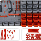 4goodz Gereedschapswand 44-dlg met Wandhouder - Rood/Grijs