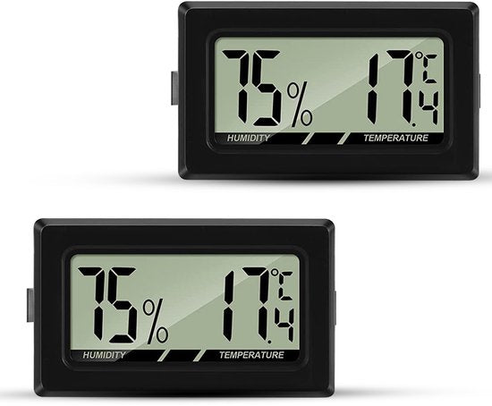 Mini Thermometer met Hygrometer - Incl - Hygrometer binnen - Thermometer binnen