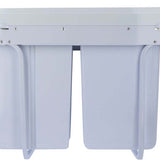 4cookz® Inbouw Prullenbak Afvalscheiding 26 cm breed - 30 liter - Wit