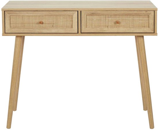 Side Table Bali met Rattan voorzijde 29x100x81 cm - Gangtafel - Bruin