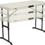 Lifetime® Kunststof Campingtafel in Hoogte Verstelbaar - 122x61x86 cm
