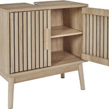 Wastafelonderkast Klaus met Uitsparing - 30x60x70 cm - Wastafelmeubel Bruin