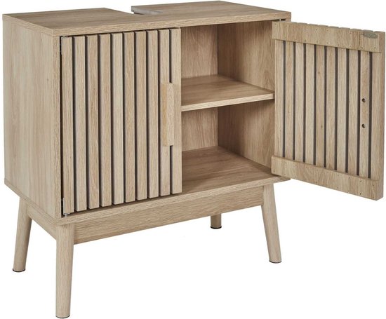 Wastafelonderkast Klaus met Uitsparing - 30x60x70 cm - Wastafelmeubel Bruin