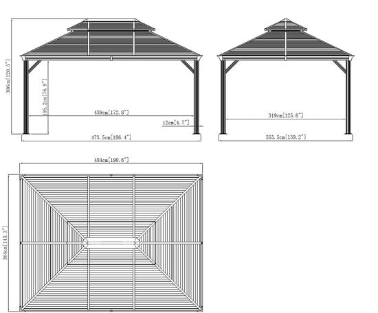 Sojag - SJ07510 - Paviljoen - Pergola - Partytent - 306 x 363 x 484 cm