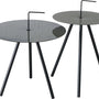 Boltze® Tobo Bijzettafel-set 2 stuks 35x52/45x58 cm - Zwart/Kaki