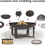 CookKing - Vuurschaal Ø - Vuurschaal BBQ - Staal - Zwart