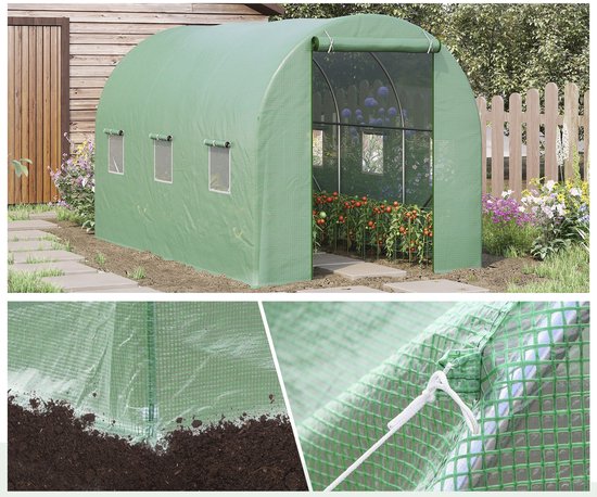 4goodz Tunnelserre Foliekas met Gaasplastic 445xx190 cm