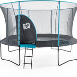 TP Toys Trampoline 427 cm Genius 14 - met veiligheidsnet - Zwart-blauw