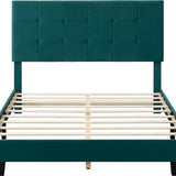 Bedombouw - Groen - 147x206x110cm - Bedombouw met Hoofdbord - De perfecte combinatie van comfort en stijl voor je slaapkamer