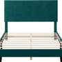 Bedombouw - Groen - 147x206x110cm - Bedombouw met Hoofdbord - De perfecte combinatie van comfort en stijl voor je slaapkamer