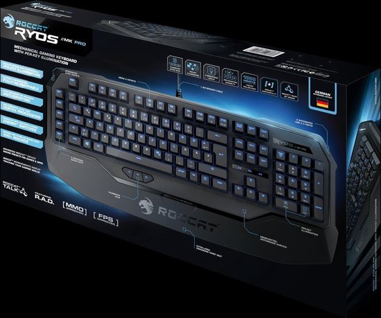 Roccat Ryos MK Pro MX Qwerty Gaming Toetsenbord - Zwart (PC)