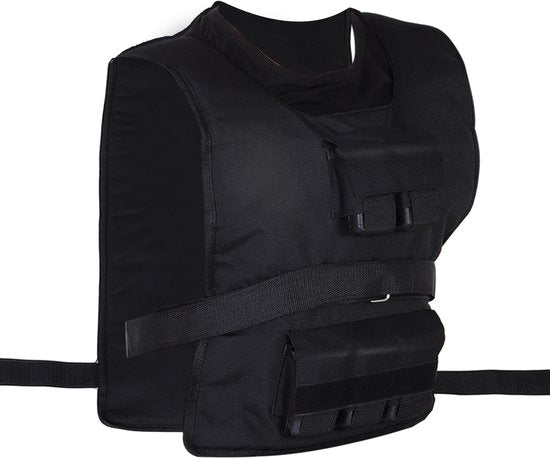 20 kg Gewichtsvest verstelbaar - zwart