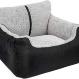 Autostoel Hond - Zwart - 50 x 55 x 35 cm - Hondenmand Met Veiligheidsriempje Voor In De Auto - Automand Hond - Hondenstoel voor Honden