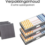 Bed Organizer - 3 stuks - Ruime Opbergzakken voor Kleding en Dekbedden - Grijs - Opbergtassen voor onder je Bed