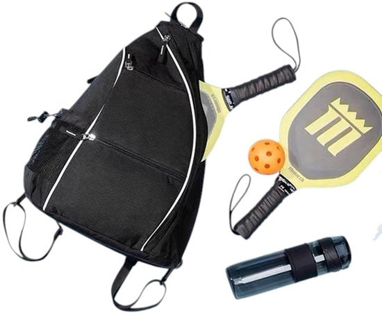 Padel- en Tennistas Rugzak - Zwart - Waterdicht, Ademend en Comfortabel voor Padel, Pickleball, Tennis & Meer