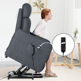 Elektrische Relax fauteuil met opstahulp en ligfunctie - Grijs