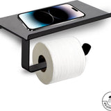 4bathroomz® Toiletrolhouder met planchet voor telefoon - wc rolhouder
