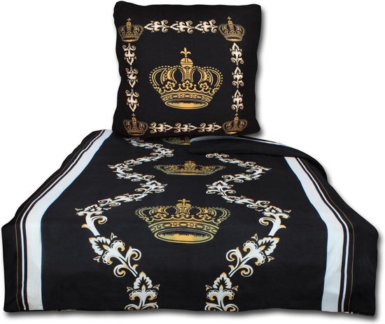 Hanse® Gouden kroon dekbedovertrek - 1 persoons - 135x200cm