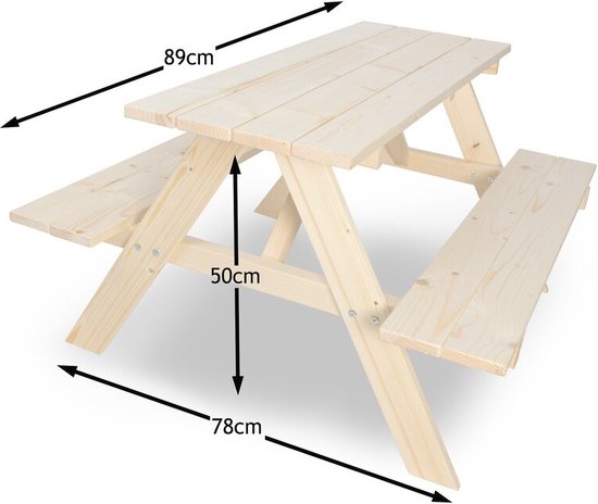 4Goodz Houten Kinder Picknicktafel