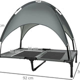 Hondenligbed met dak verhoogd hondenstretcher - ademende stof - Medium
