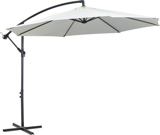 Zweefparasol 300 cm Rond - Creme