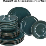 6 stuks Jade Groen - Reactive Glazing Aardewerk