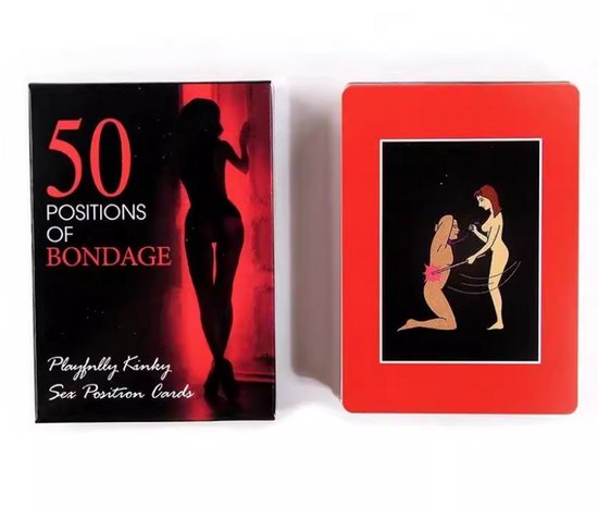 50 Positions of Bondage – Erotisch Kaartspel voor Koppels – Positiekaarten voor Intimiteit & Variatie – Volwassenen Spel