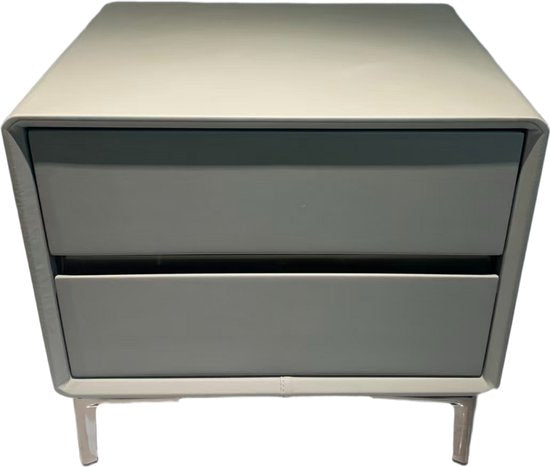 Modern Nachtkastje met 2 Lades – Stijlvol Design Nachtkastje voor Slaapkamer – Houten Lades – Stevige Poten – Tijdloos & Praktisch