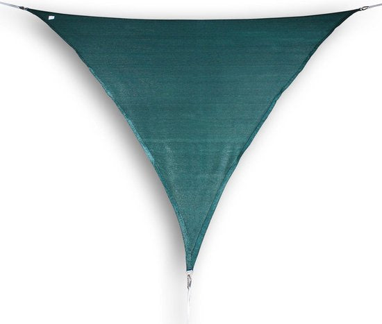 hanSe® Schaduwdoek Driehoek Waterdoorlatend 5x5x5 m Zonnedoek Groen