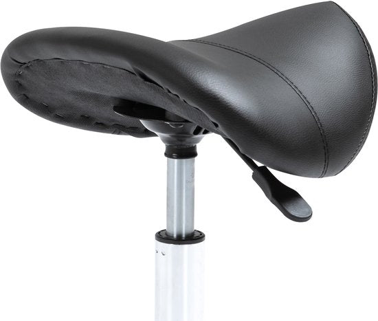 Ergonomische Zadelkruk Kunstleer Amazonekruk in Hoogte Verstelbaar 49-61 cm - Zwart