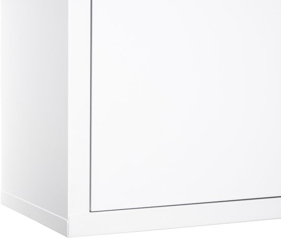 4goodz Medicijnkastje EHBO-kastje met slot RVS 18x40x60 cm - Wit