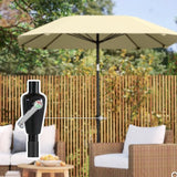 Parasol 233cm Vierkant Kantelbaar - Aluminium buis, Glasvezel