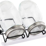 Kiemglas - 2 Stuks - 1000ML - Kiempot set - Groente kiemen - Kiempotten voor Kiemgroenten - Inclusief Houder