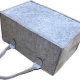 Luiertas Vilt - Grijs - Vilt - 32 x 22 x 19 cm - Luier Organizer - Draagbare Organiser met Handige Vakken - Verzorgingstas