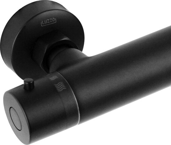 Luzzo® Flower Black Doucheset Thermostaatkraan met Glijstang - Zwart