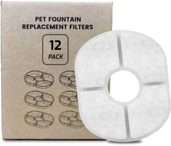 Ronde Drinkfontein Filters 12 stuks - Waterfontein - Kattenfontein filters