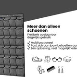 Schoenenkast Hangend - Schoenenzak 24 vakken - Opbergen van Schoenen aan Deur - Schoenenzak Grijs - Oplossing voor rondslingerende schoenen - Hoogwaardige Schoenenkast