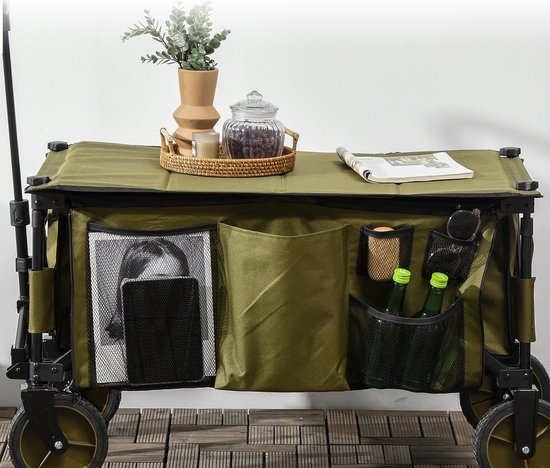 Strandwagen opvouwbaar met Tafel Afdekking - 5 zakken