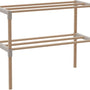 Fixwood Schoenenrek 2 Lagen – Beige - Compact Houten Schoenenkast – Ruimtebesparend Schoenenrek voor 6+ Paar – Duurzaam & Modern Design – 51 x 23 x 39 cm