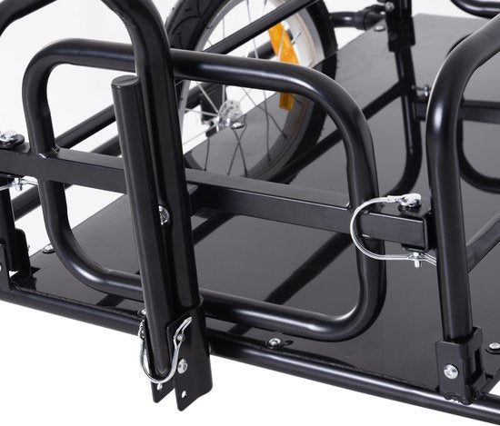 Aanhangwagen koppeling transportaanhanger fietskar bolderwagen zwart