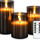 Vesfy LED Kaarsen Set van 3 - Bewegende Vlam met Afstandsbediening - Timer & Dimfunctie - Sfeerkaarsen op Batterijen