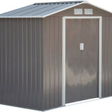 4goodz Gereedschapsschuur Metaal 127x213x185 cm - Grijs