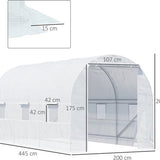 4goodz Tunnelkas - Foliekas Kweekkas 450x200x200 cm - Wit