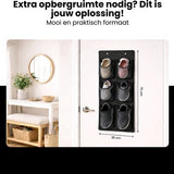 Schoenenkast Hangend - Schoenenzak 6 vakken - Opbergen van Schoenen aan Deur - Schoenenzak Zwart - Oplossing voor rondslingerende schoenen - Hoogwaardige Schoenenkast
