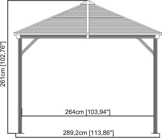 Sojag - SJ04200 - Paviljoen - Pergola - Partytent - 261 x 296 x 423 cm