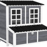 Kippen Legnest voor 4-6 Kippen - Waterdicht Dak - 100x86x100cm - grijs